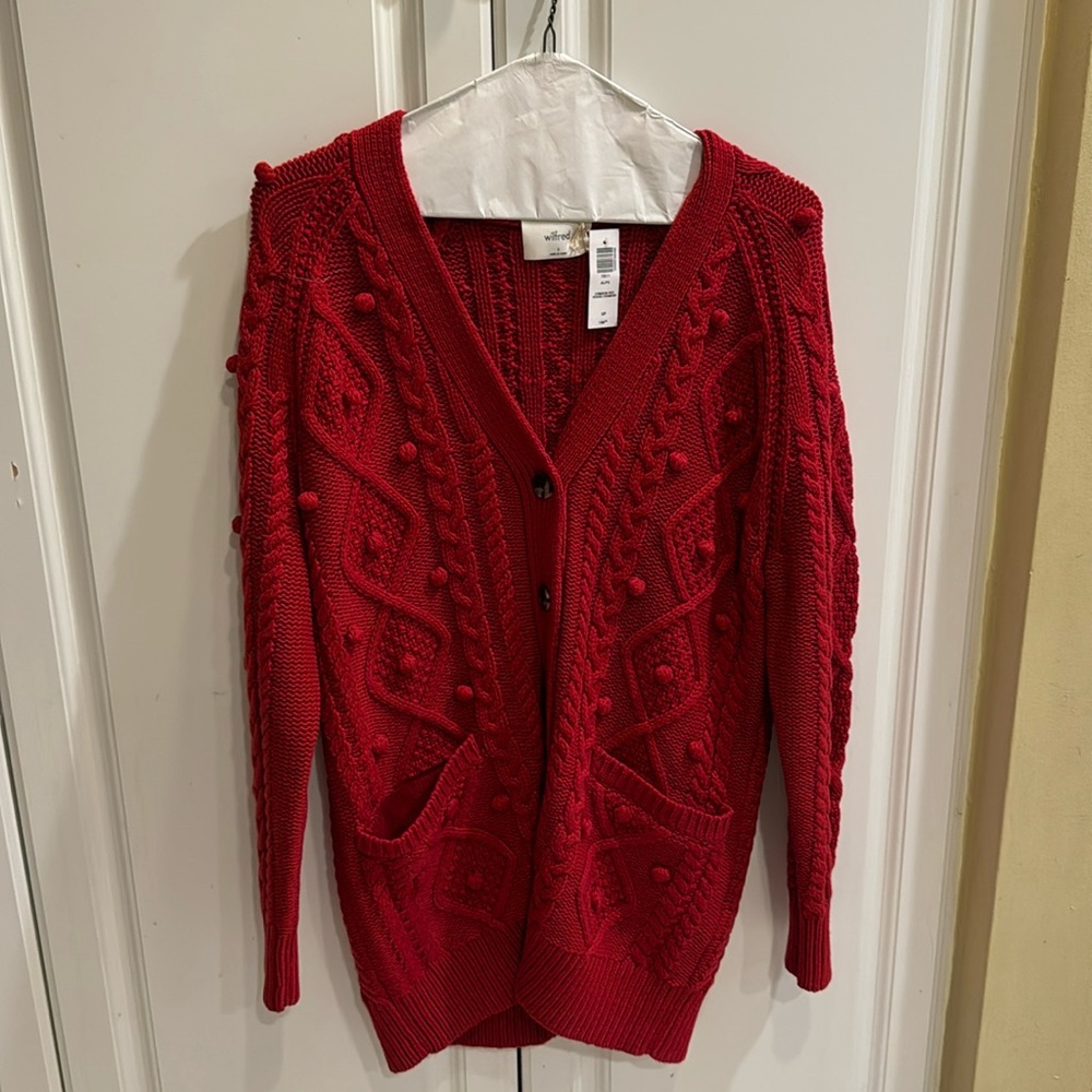 Aritzia Wilfred ALPS CARDIGAN - Crimson Red